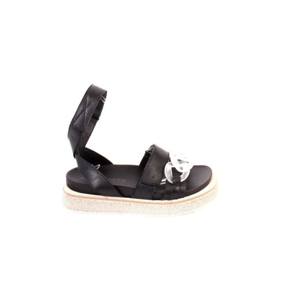 Laura Bellariva 7823 Black Leather Platform Strappy Sandals - Picture 3 of 8